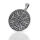 Runenamulett mit verzweigtem Strahlenrelief aus 925er Silber