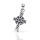 925 Sterling Silberanhänger - Keltenkreuz mit schwarzen Stein