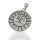 Kleines Yggdrasil-Amulett mit Runenkreis aus 925er Silber, 32 mm