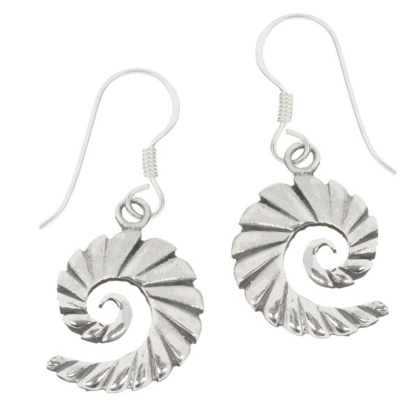Silver Earrings - Spiral