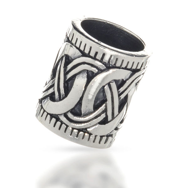 925 Sterling silver beard bead - Celtic knot