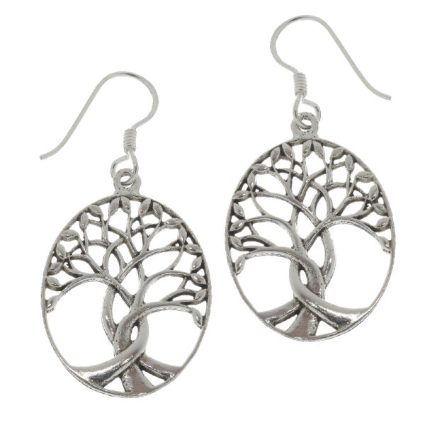925 Sterling Silver Earrings - Tree of Life