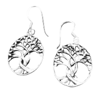 925 Sterling Silver Earrings - Tree of Life