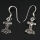 Ohrhänger aus 925er Silber – Thors Hammer „Aila“ mit Rankenrelief