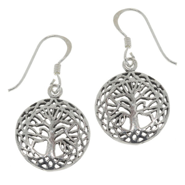 Silberohrhänger Lebensbaum "Ehre" aus 925er Sterling Silber