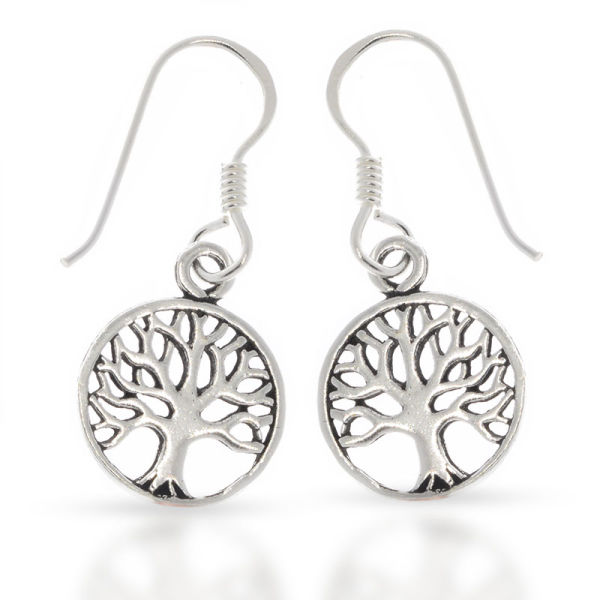 Silver earring tree of life "Daireann" in 925 sterling silver