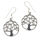Silberohrschmuck Lebensbaum "Ostara" aus 925er Sterling Silber
