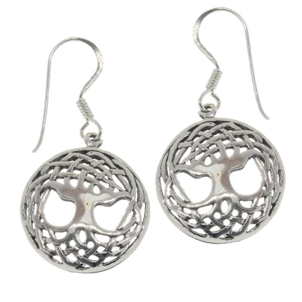 Silberohrschmuck- Weltenbaum "Purple" aus 925er Sterling Silber