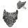 Silberohrstecker nordischer Wolf "Fenris" aus 925er Sterling Silber