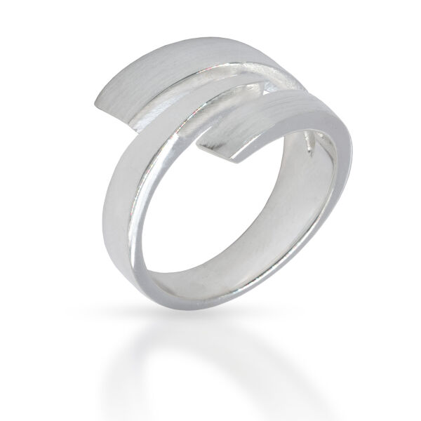 925 Sterling Silberring - Spirale mattiert 69 (21,9 Ø) 12,6 US