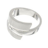 925 Sterling Silberring - Spirale mattiert 69 (21,9 Ø) 12,6 US