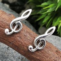 925 Sterling Silver Stud Earrings - Clef "Jasmine"
