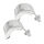 Silver ear studs - Semi-open “C” made from 925 sterling silver