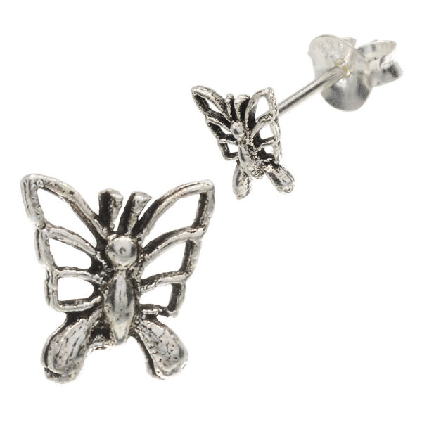 Silberohrstecker - Schmetterling "Flora"