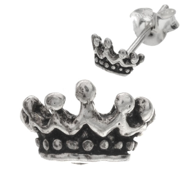 Silberohrstecker Krone "Majestät"aus 925er Sterling Silber