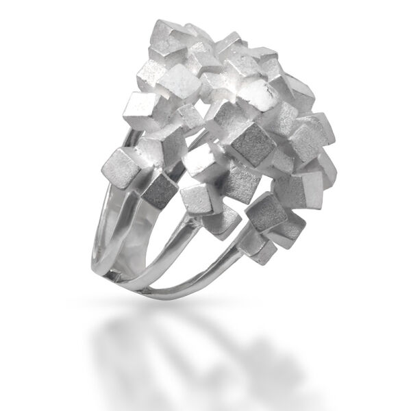 925er Sterling Silberring - "Meta" 54 (17,2 Ø) 6,8 US