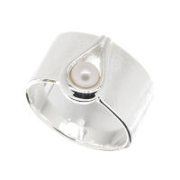 925 Sterling Silberring - Perle "Oro" 60 (19,1 Ø) 9,1 US