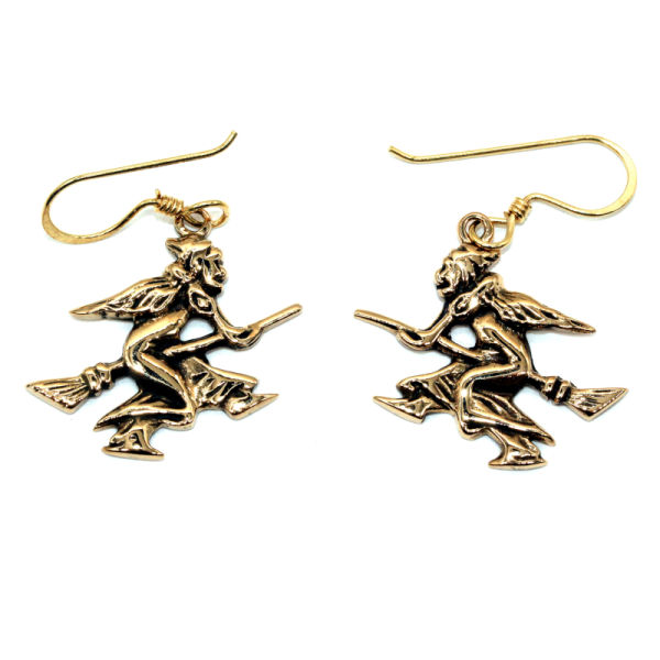 Bronze earrings - witches