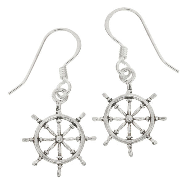 Silver earrings steering wheel “Mathilda” - 925 sterling silver