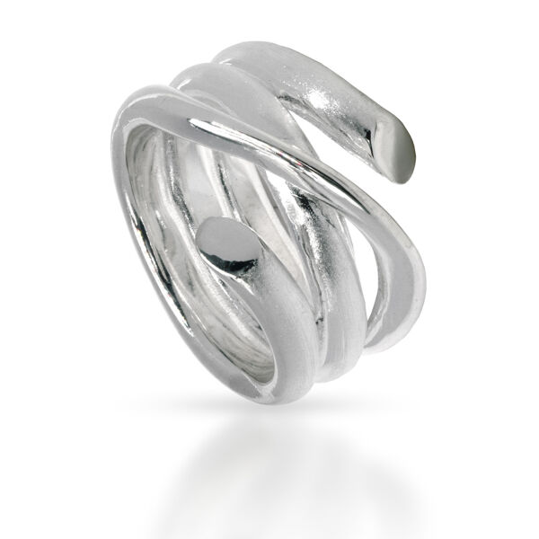 925 Sterling Silberring - "Twist" 56 (17,8 Ø) 7,6 US