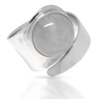 925 Sterling Silberring - Mondstein