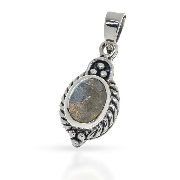 925 Sterling Silberanhänger - mit Labradorit - Maya