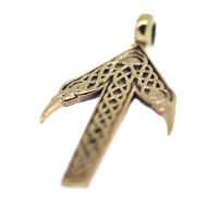 Bronzeanhänger - Rune Tiwaz mit keltischen Knoten