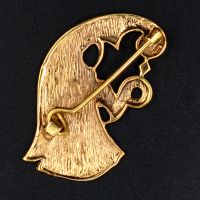 Bronzebrosche - Abstrakter Wikingerrabe