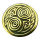Bronze Brosche - Keltische Doppelspirale