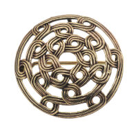 Bronze Brooch Celtic Interlace Pattern Round