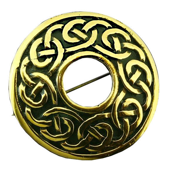 Bronze brooch - circle with pattern