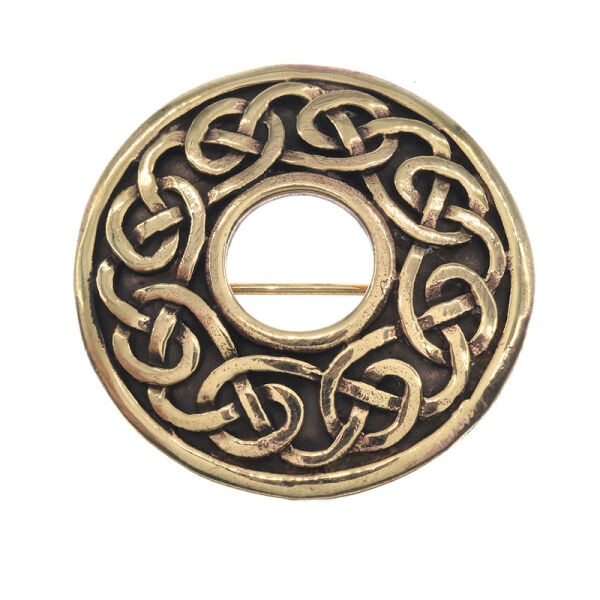 Bronze Brooch - Celtic Ring Knot Round