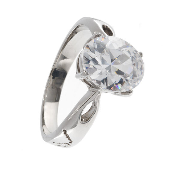 Edelstahlring/Cubik Zirkonia 52 (16,6 Ø) 6,1 US