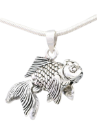 925 Sterling Silberanhänger - Fisch