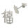 925 Sterling Silberohrstecker - Chinesische Zeichen