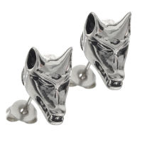 Edelstahlohrstecker "Wolfskopf"
