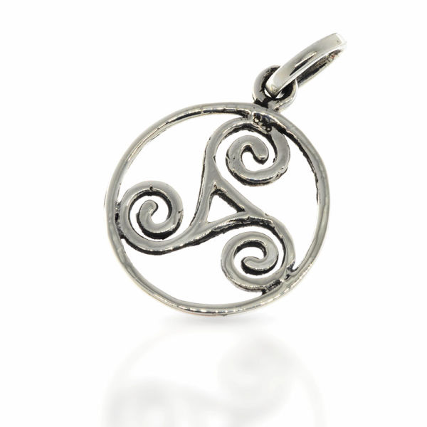 925 Sterling Silberanhänger - Sterling Silber 925 - Triskele 16mm