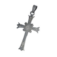 Stainless Steel Pendant – Cross with Radiating...