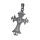 Stainless steel pendant - Lazarus cross with skull
