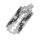 Stainless Steel Pendant – Razor Blade Motif with Slim Tribal Ornament