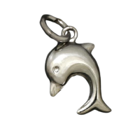 925 Sterling Silberanhänger - Delfin