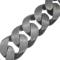 Edelstahl Panzerarmband schwarz