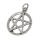 Pentagram Pendant with Broad Circular Frame in 925 Sterling Silver