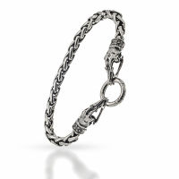 Stainless Steel Bracelet - Vulture Skull with Clip Ring