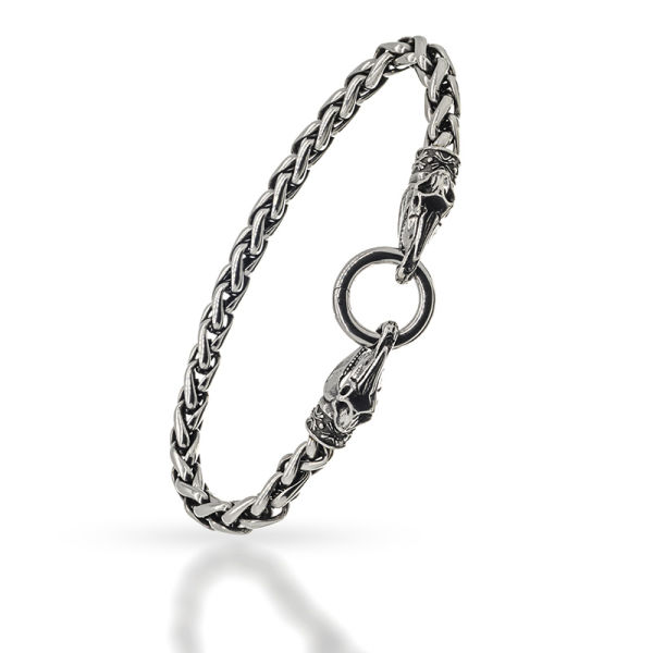 Edelstahlarmband mit  Clipring 21cm