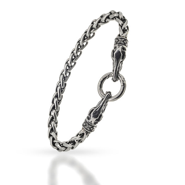 Edelstahlarmband mit  Clipring 21cm