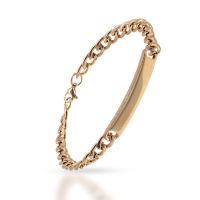 Edelstahlarmband mit Gravurplatte PVD Rosegold