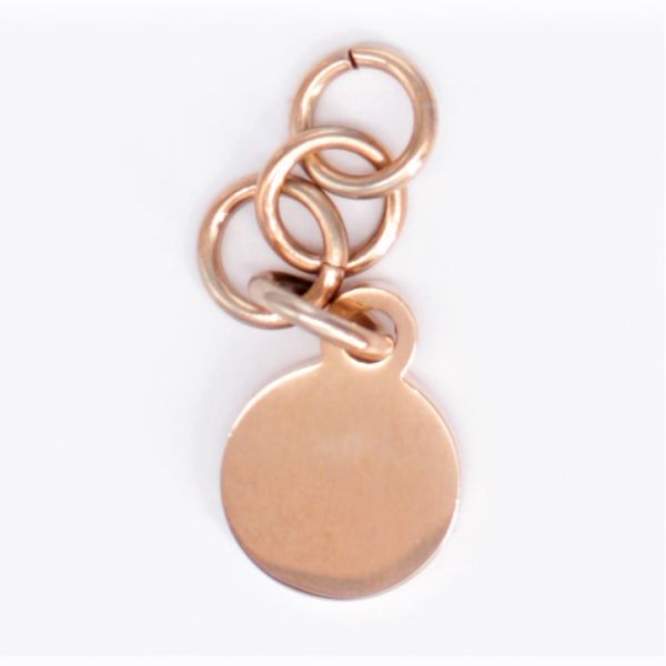 Identplakette rund Verlängerung - PVD-Rosegold