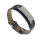 Lederarmband mit Gravurplatte - Braun/Stahl