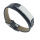 Lederarmband mit Gravurplatte - Schwarz/Stahl